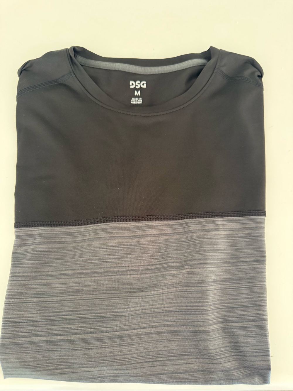 DSG Colorblock Short-Sleeve Crew Tee in Black and Gray